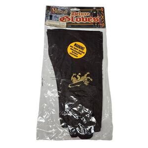 Medieval Gloves Knight Brown Fancy Dress Up Halloween Adult Costume Accessory